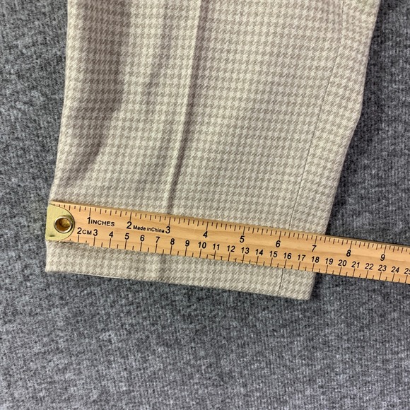 Suitsupply Cashmere Pants Men 34x29 Beige Houndstooth Soho Angelico Italy - Picture 8 of 11